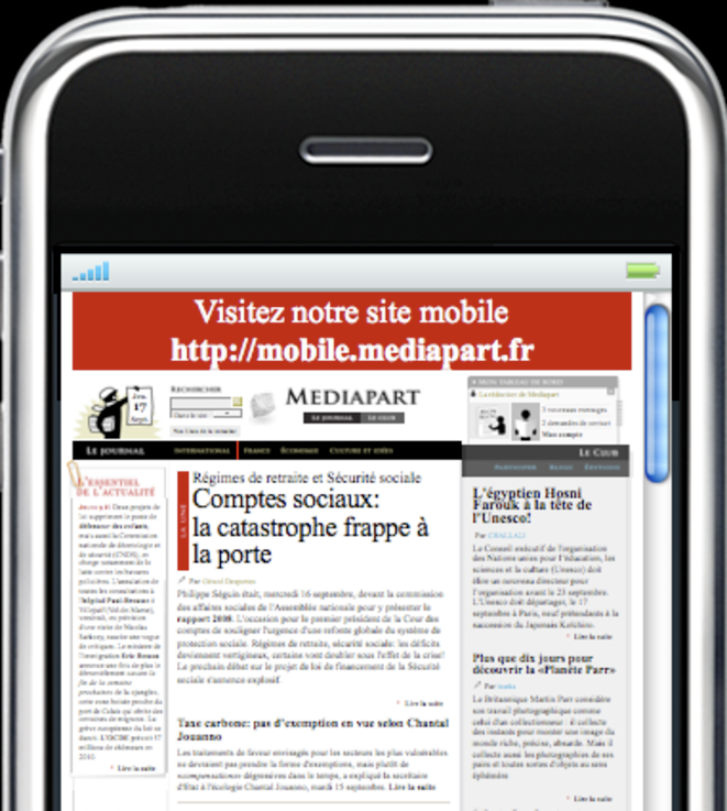mobile.mediapart.fr. Pour nous lire partout, toujours